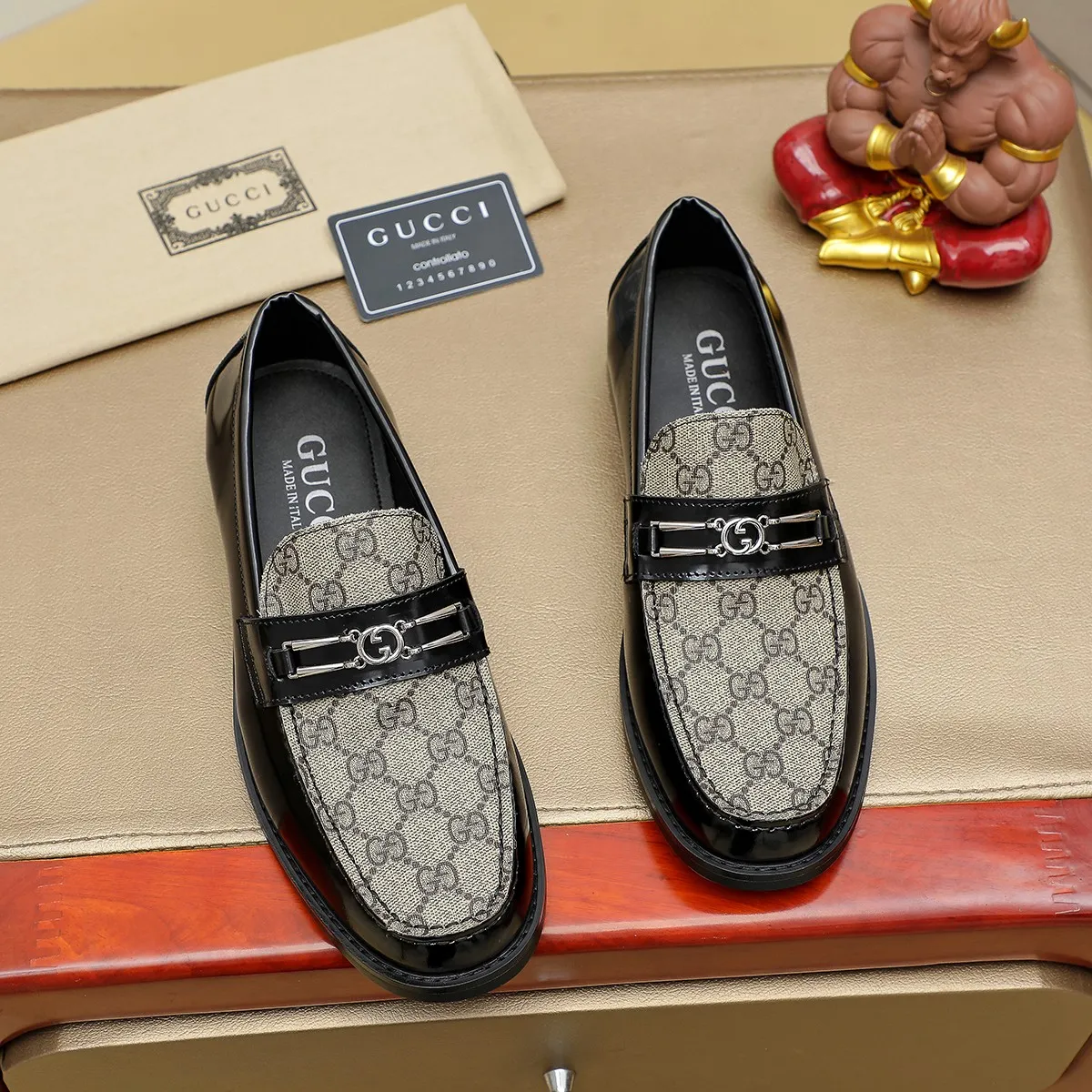 Men's men's shoes💰460💰💰Gucci official website men's business formal leather shoes updated💥Hong Kong counters synchronize new styles💥completely one-to-one replica shipment👍zero gap in counter quality 0⃣️made of imported cowhide on the outside+water-dyed🐂leather lining, color optional! Matching code 38-45